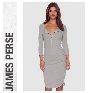 Thermal Henley Midi Dress by James Perse